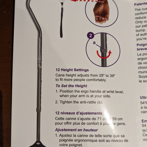 Airgo Comfort Plus w/Mini Quad Cane 730-857 - Picture 6 of 10